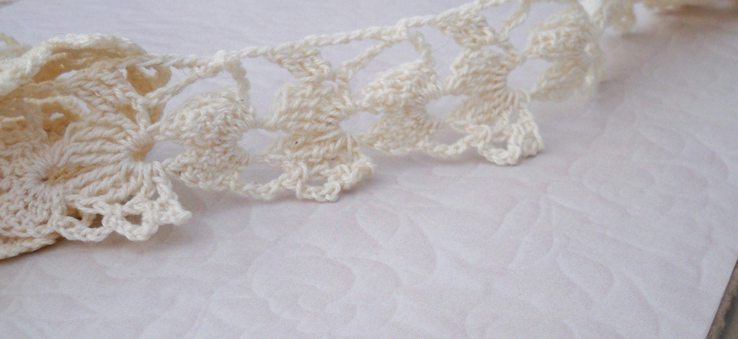 Handmade Crochet Lace Edging or Trim