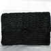Perfect Purse Crocheted in Black with Strap
