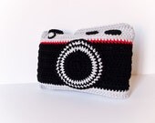 Crochet Camera Pillow