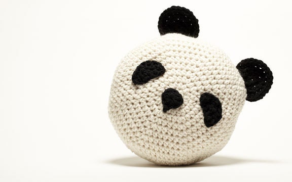 Crochet Panda Pillow