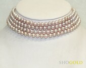 BRIDAL COLLECTION Genuine Lavender freshwater pearls choker