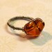 Size 8.5 Ring with Topaz colored charm
