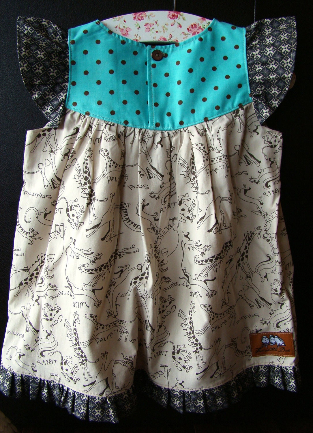 Animal Crackers girl's pinafore dress 2 3 or 4 5 as top