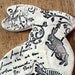 Tea Time with White Rabbit in Chocolate Brown --- Ceramic Bunny Wall Hanging - Alice in Wonderland Room Decor