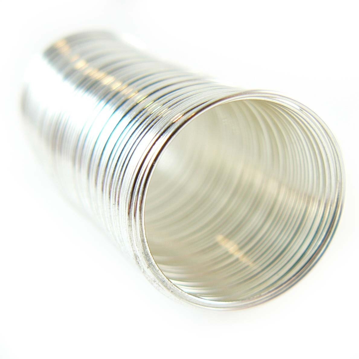 0.75 inch silver plated stainless steel RING memory wire, 50 loops