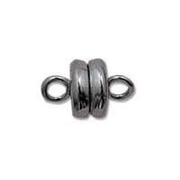 7 x 6 mm SUPER STRONG black oxide magnetic clasps, 6 clasps