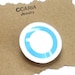 Diabetes Awareness Pin, WDD Blue Circle Glass Dome JDRF Donations