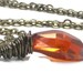 Orange Swarovski Pendant, Red Magma Crystal Pendant Antiqued Brass Fall Fashion Necklace Woodland Tangerine - Pumpkin Spice