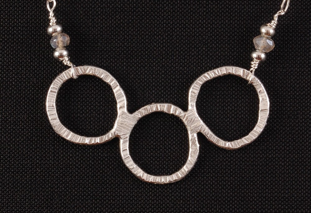 Fused Fine Silver Components and Labradorite Necklace
