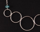 Aquamarine Fused Fine Silver Component Necklace