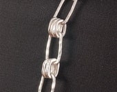 Fused Fine Silver Bike Chain Bracelet
