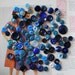 Lot of Shades of Blue Buttons 100 Bulk