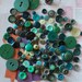 Lot of Shades of Green Buttons 120 Bulk