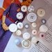 Lot of 18 Buttons in shades of white