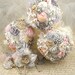 Boutonnieres - Set of 6 Groomsmen, Fathers of the Bride Boutonnieres, and Groom Boutonniere in Champagne, Ivory, Blush Pink and Grey