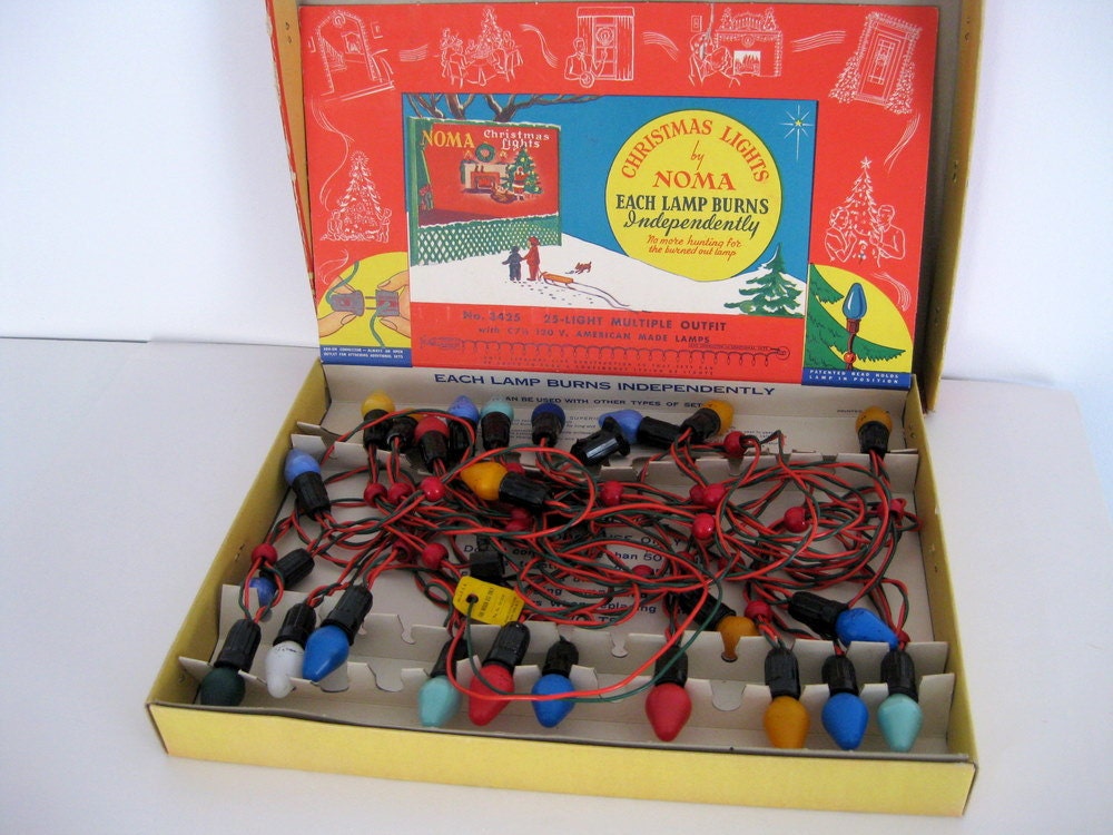 vintage christmas lights by noma by lookbackvintage on etsy vintage christmas lights by noma by lookbackvintage on etsy