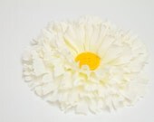 REDUCED - Matilda Jane m2m - GABBI - Carnation Flower Hair Clip in Ivory Cream with a Mustard Yellow button center, Serendipity - SALE