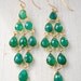 Green Onyx Chandelier Earrings - Emerald Green - Glamorous Hollywood