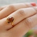 SALE 15 OFF Gold Citrine Ring - Gemstone Ring - Stacking Ring, November Birthstone Ring, Teardrop