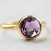 Gold Purple Amethyst Ring - Gemstone Ring, Stackable ring - February Birthstone Ring