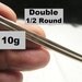 10g Double 1/2 Round German Nickel Silver HH wire 2 feet