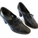 Vintage Black Oxford Platform Heels Size 8.5 Leather