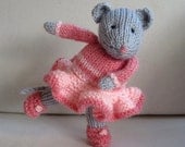 Darcy the Dancing Mouse - knitted toy doll - INSTANT DOWNLOAD - PDF email knitting pattern - ePattern