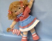 Lulu and little doll - knitted toy - INSTANT DOWNLOAD - PDF knitting pattern - ePattern