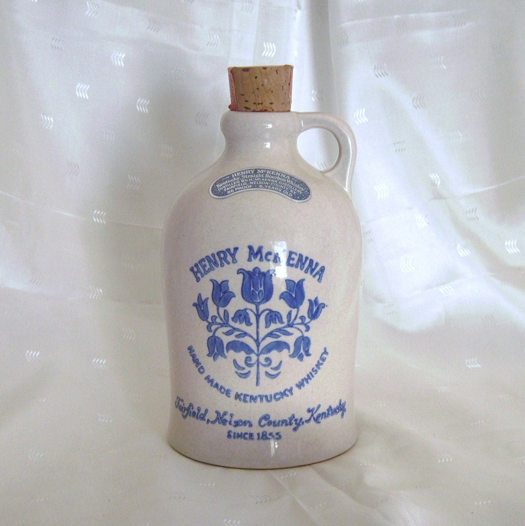 Henry McKenna Kentucky Whiskey Jug Crock Bottle by AppleJar