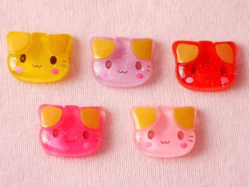 20 pcs. Cute Little Cat Cabochon - 18 mm (Last Set)