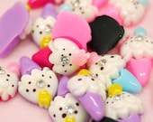 18 pcs. Cute SoftCream with Crystal Cabochon type 2- 12 mm