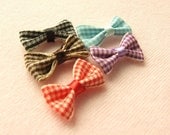 Tartan Plaid Bow Applique 25 mm. - 18 pcs.