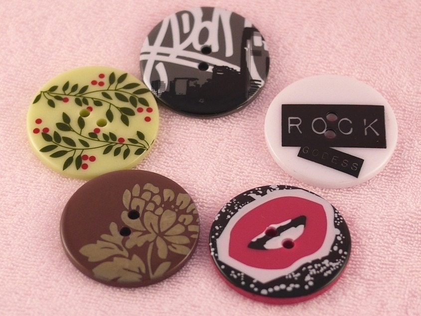 10pcs Cute Retro Button Set 1