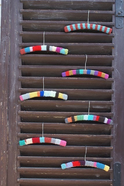 wood and wool baby hanger