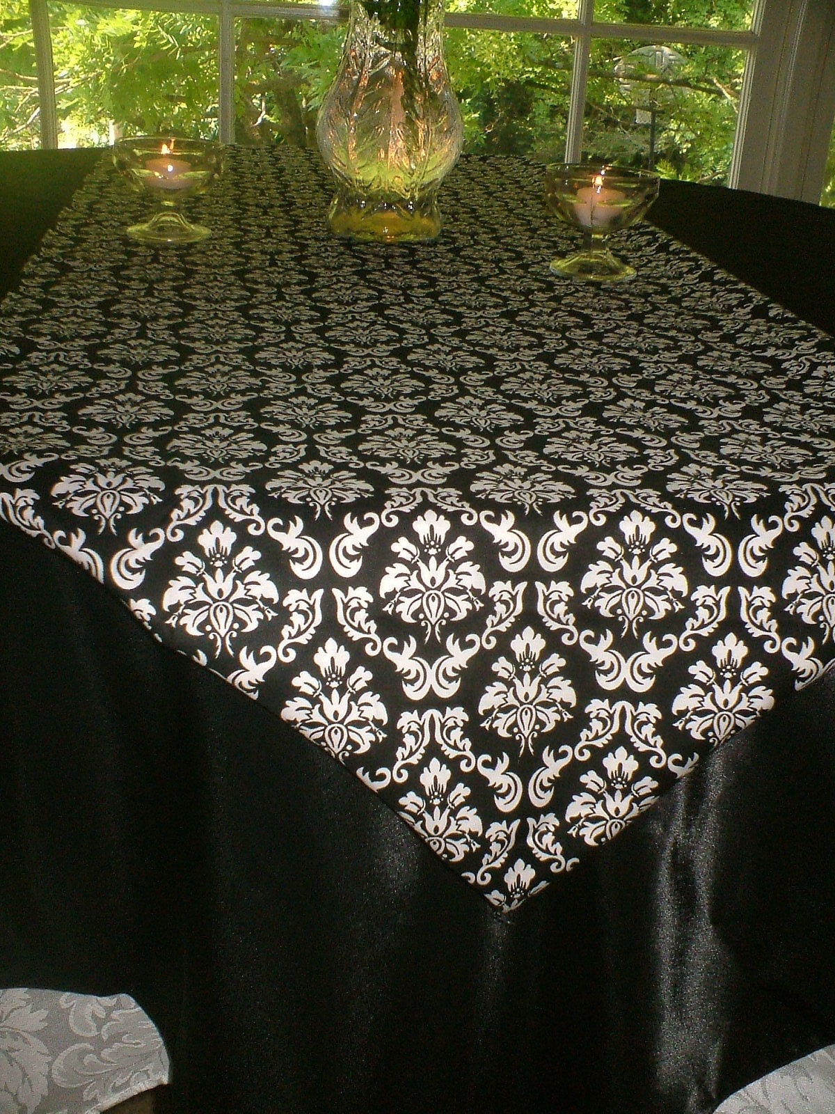 Runners table runner round 60 and length WeddingDesignsForYou table Table for inch White by  Damask Black