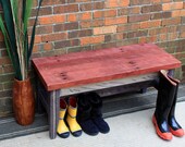 Bench, Reclaimed Wood, Rustic Contemporary, Three Tone Distressed Finish - Handmade