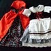OOAK Boutique Oktoberfest Inspired Dirndl Party Dress Reversible Vest Apron Cape Outfit Little Red Riding Hood Costume Set Size 4