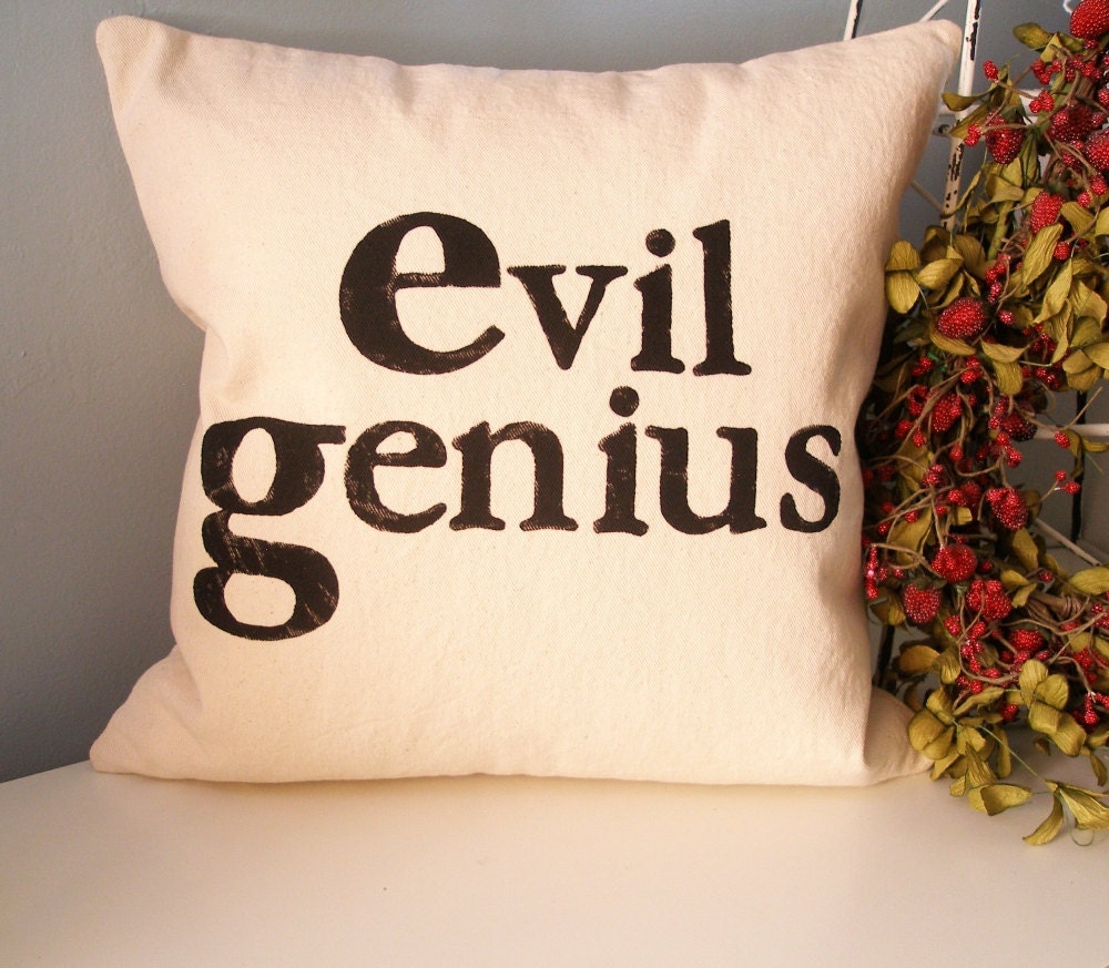 Evil Genius Pillow Cover