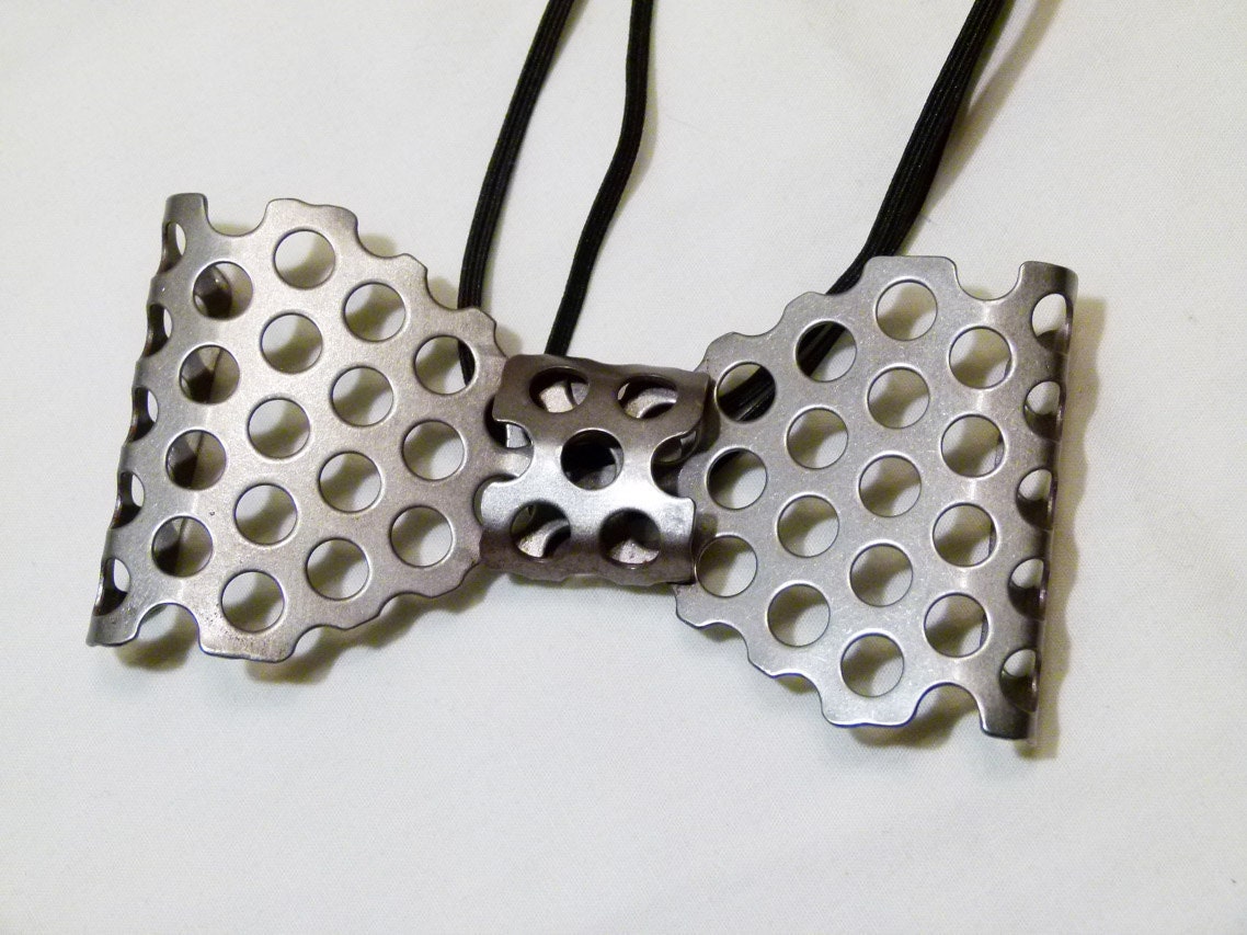 Metal Neck Bow Tie, Steel, Perforated 1/4" (6 mm) Holes