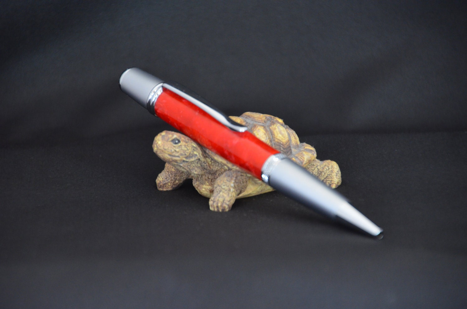 Unique Wall Street Writing Pen Red Acrylic Twist Mechanism Valentine Gift by CraftCrazy4U - craftcrazy4u