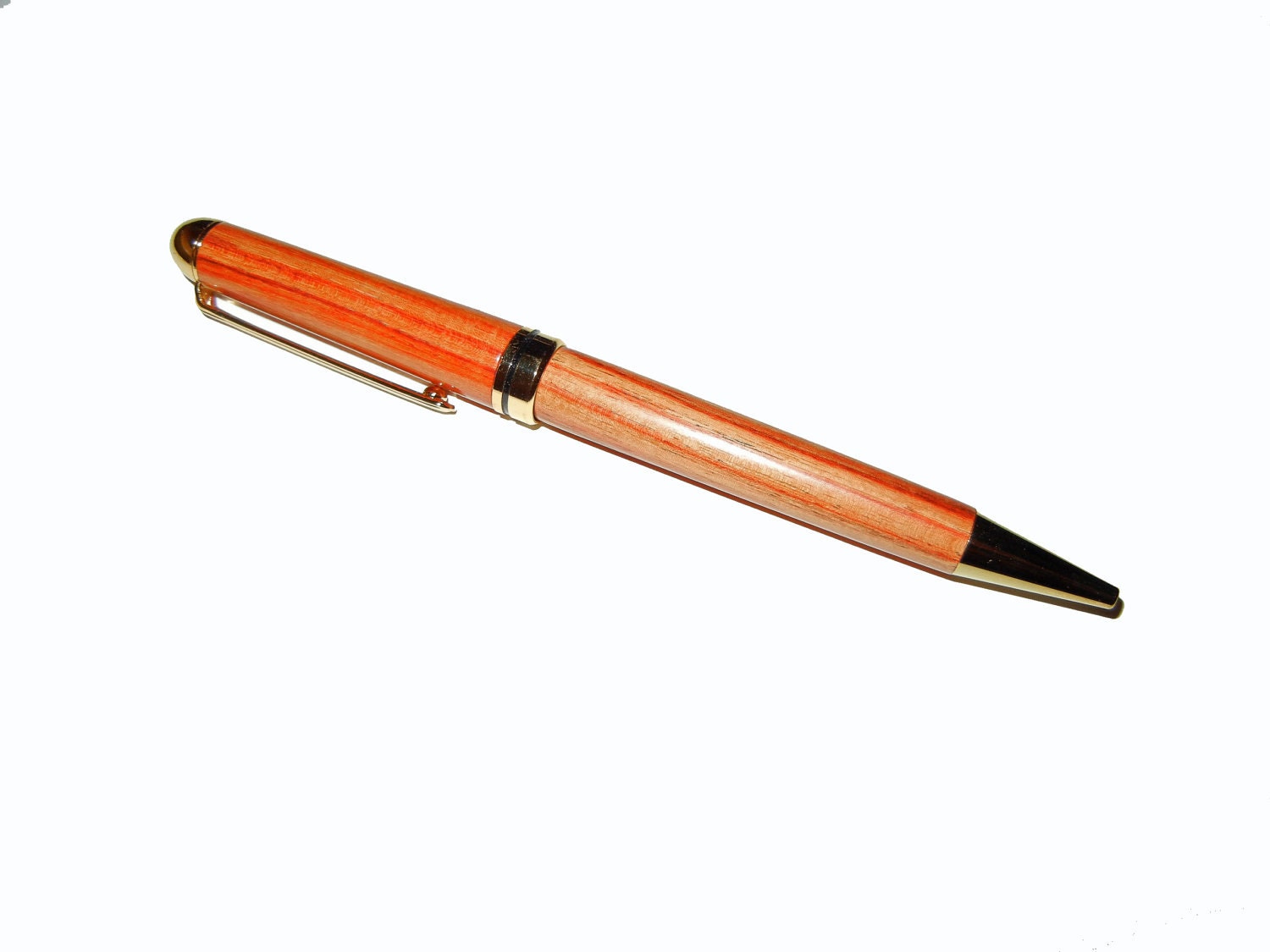 Tulipwood European Ballpoint Pen Twist Mechanism 24kt Gold Hardware