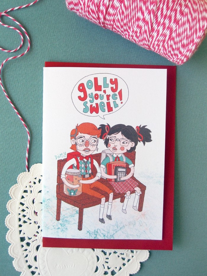 Golly You're Swell Valentines Day Card