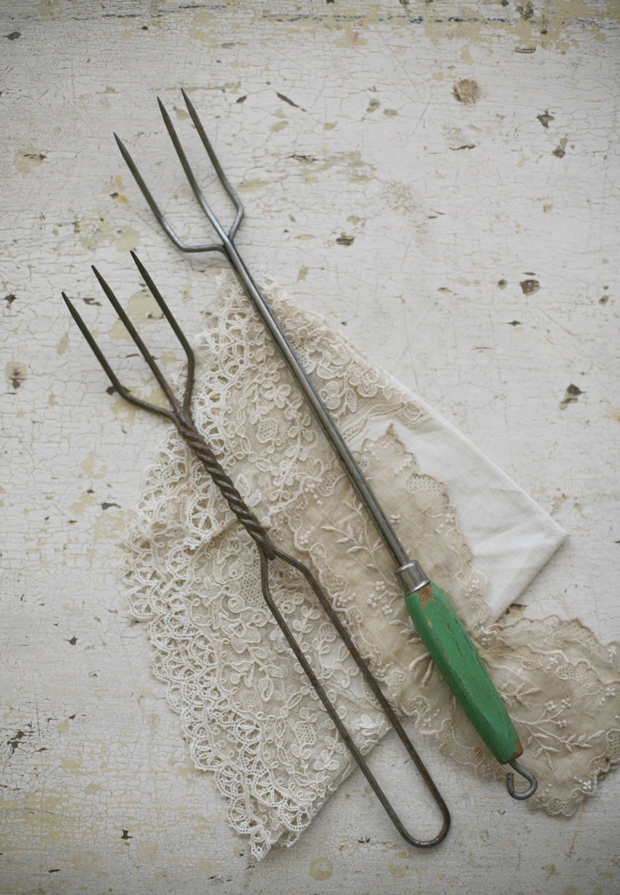 vintage campfire forks