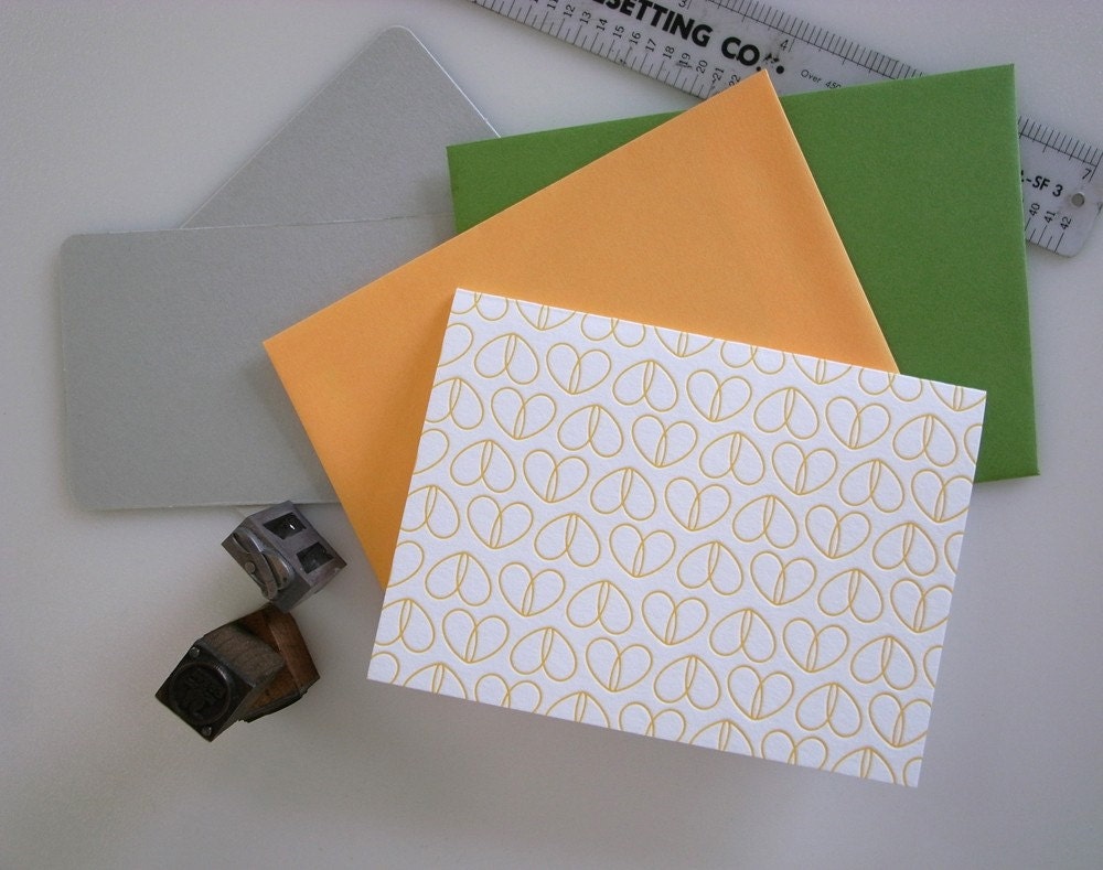 Pattern Happy - Set of 6 letterpress cards