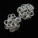 Aluminum 1950's Silver Ring Cluster Earrings