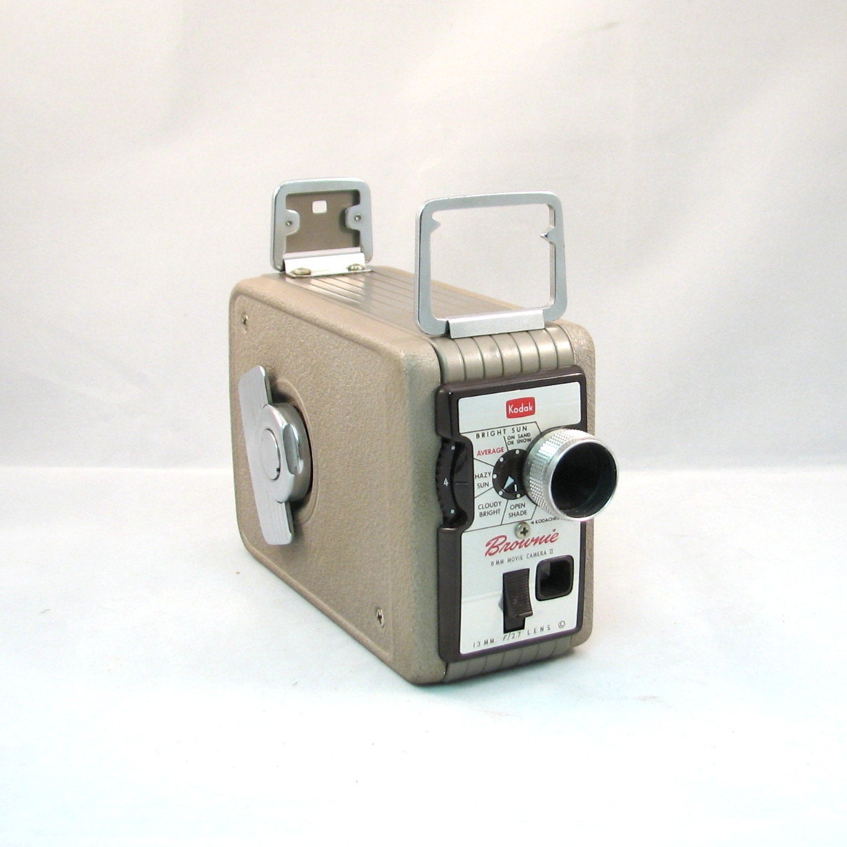 Vintage 1950s Kodak Brownie 8mm Movie Camera w/ Case and Instructions