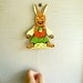 vintage germany rabbit wall hanging