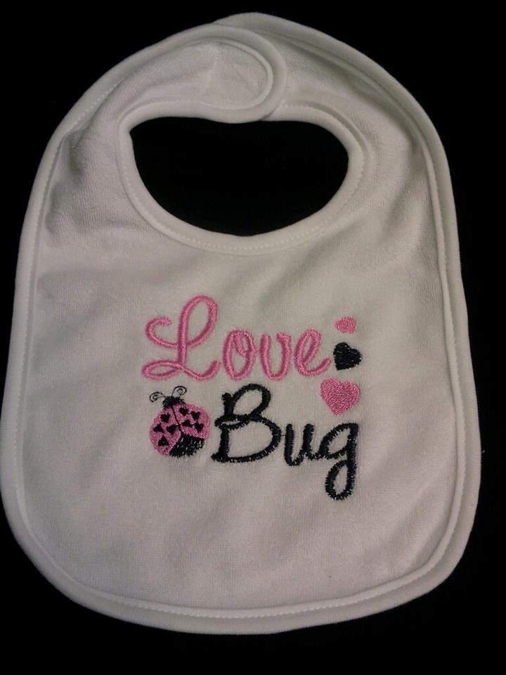Love Bug (Lady Bug) Bib in Pink