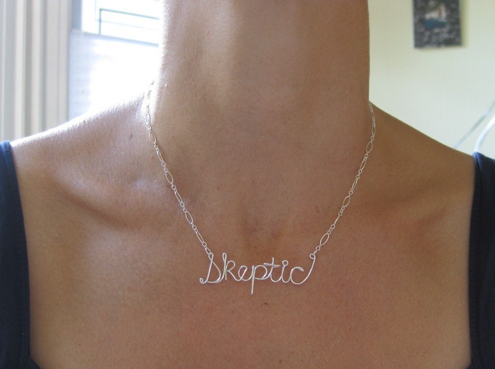 Silver Skeptic Necklace