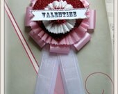 vintage inspired VALENTINE prize ribbon